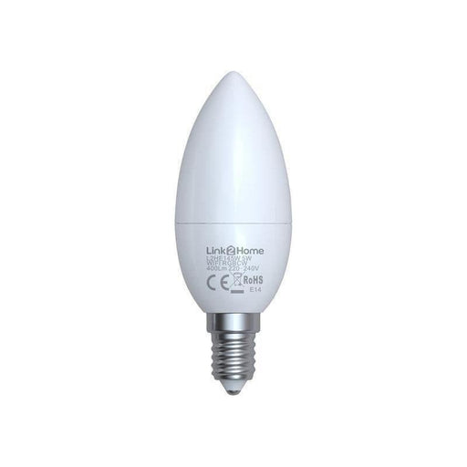 Link2Home Wi-Fi LED SES (E14) Opal Candle Dimmable Bulb, White + RGB 400 lm 5W Link2Home - Town Tools