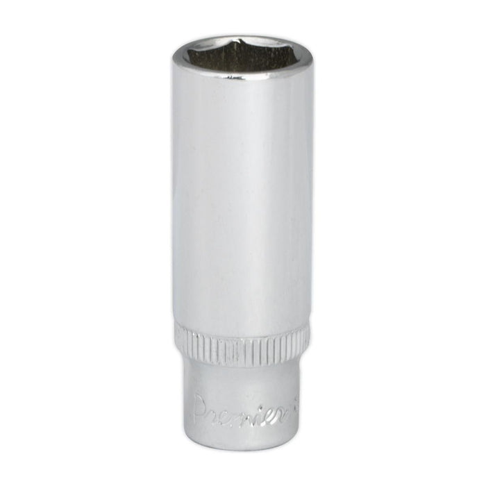 Sealey WallDrive Socket 13mm Deep 1/4"Sq Drive Fully Polished SP1413D Sealey - Town Tools 