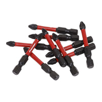 Sealey Pozi #2 Impact Power Tool Bits 50mm 10pc AK8275