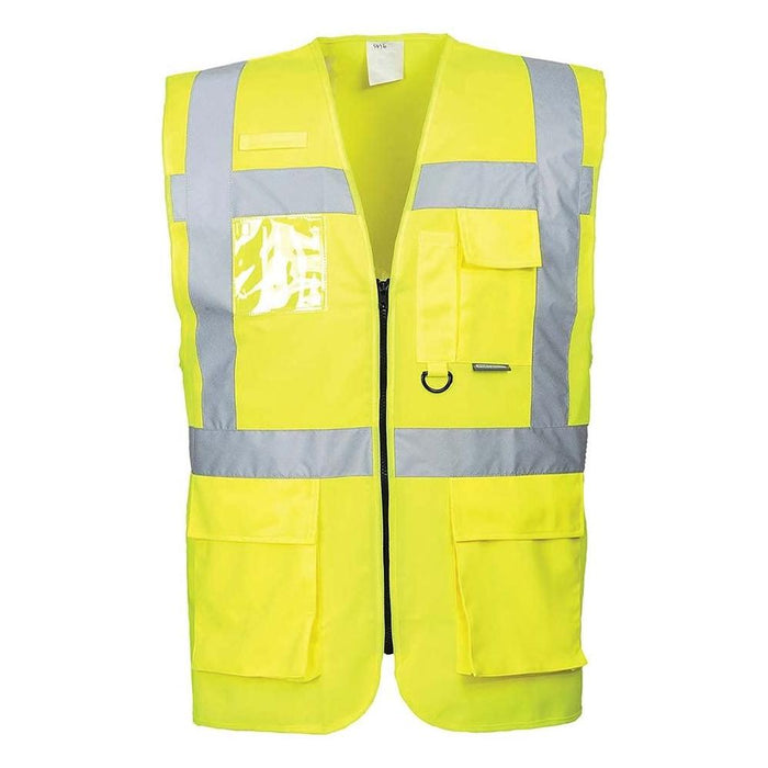 Portwest Berlin Executive Hi-Vis Vest - Yellow - Small