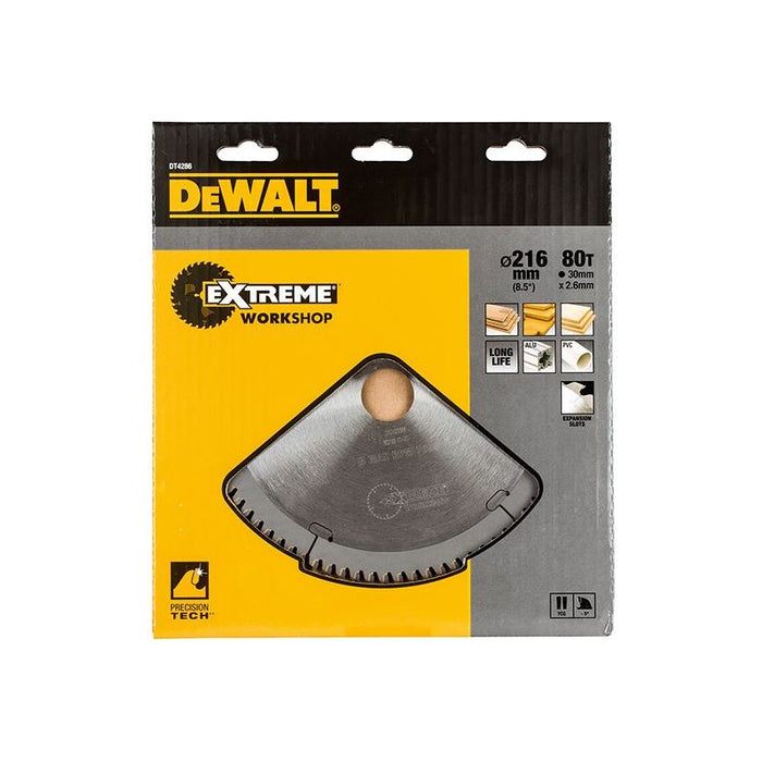 Dewalt Power Tools Series 40 Circular Saw Blade 216 x 30mm x 80T TCG/Neg DeWALT Power Tools - Town Tools