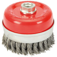 Draper Steel Twist-Knot Wire Cup Brush, 100mm, M14 41450