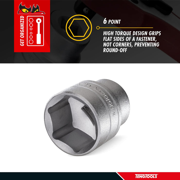 Teng Tools 1/4" Socket 6 pt AF 3/16" Teng Tools - Town Tools 
