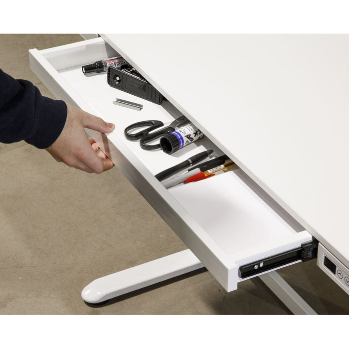 Dellonda Single Motor Ultra-Quiet Electric Desk with Control Panel USB Port