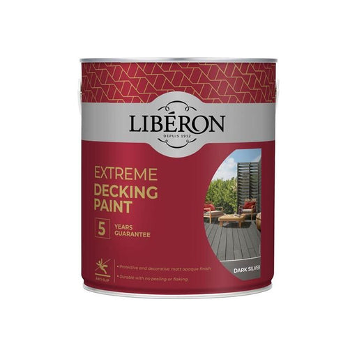 Liberon Extreme Decking Paint Dark Silver 2.5 litre Liberon - Town Tools