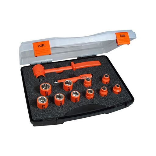 Itl Insulated Insulated 3/8in Drive Socket Set, 12 Piece ITL Insulated - Town Tools