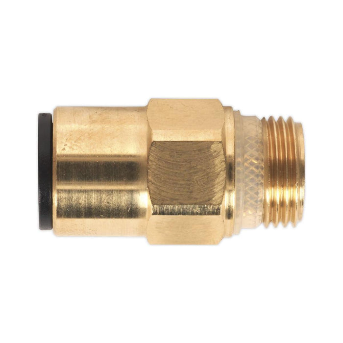 Sealey Brass SuperThread Straight Adaptor 12mm x 3/8"BSP Pack of 2 (John Guest S Sealey - Town Tools 