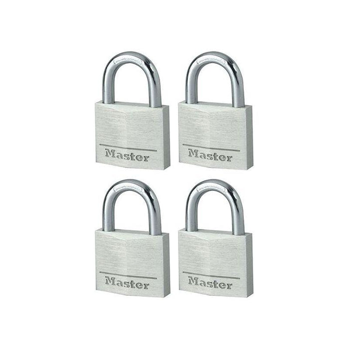 Master Lock Aluminium 40mm Padlock 4-Pin - Keyed Alike x 4 Master Lock - Town Tools