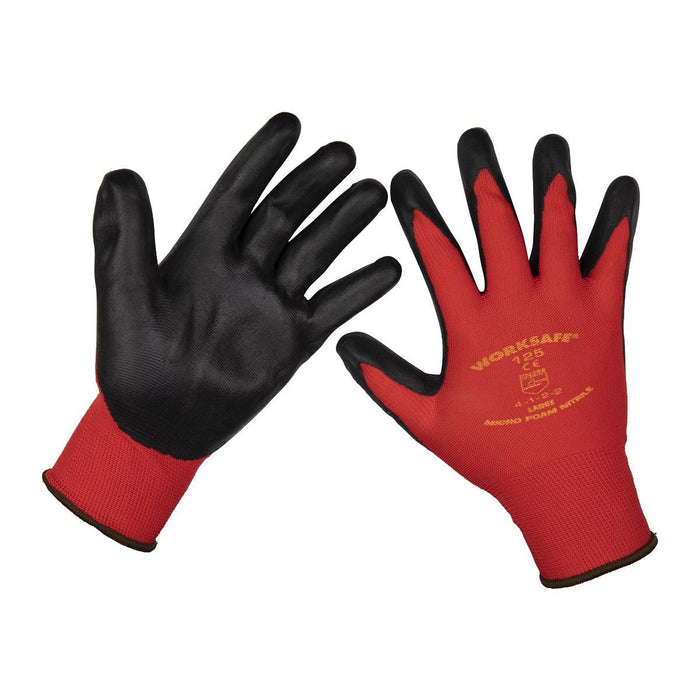 Sealey Flexi Grip Nitrile Palm Gloves (Large) Pack of 6 Pairs TSP125L/6 Sealey - Town Tools 