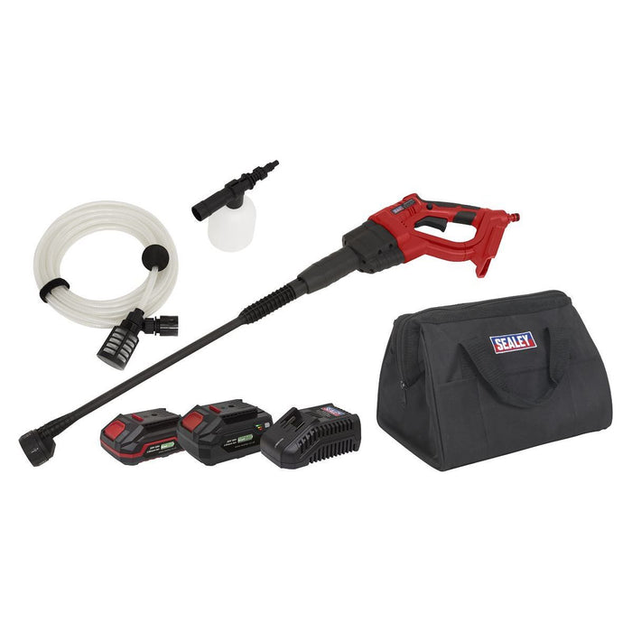 Sealey Cordless Pressure Washer Kit 20V SV20 Series 2 Batteries CP20VPWKIT Sealey - Town Tools 