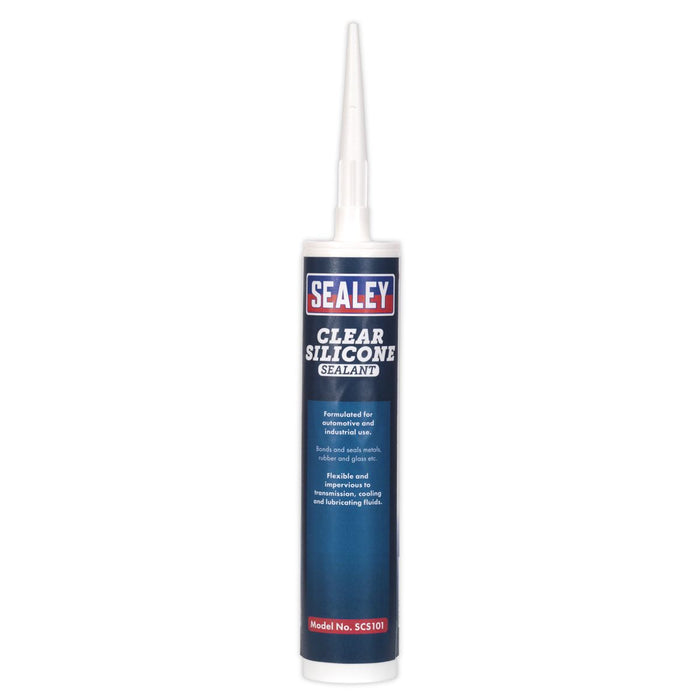 Sealey RTV Clear Silicone Sealant 300ml SCS101 Sealey - Town Tools 