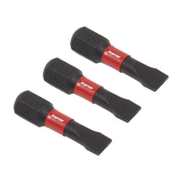 Sealey Slotted 5.5mm Impact Power Tool Bits 25mm 3pc AK8202