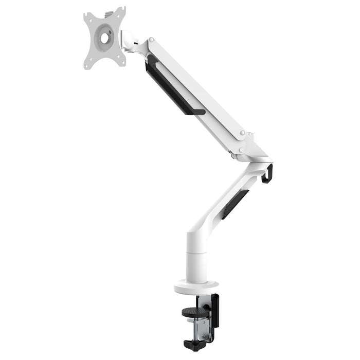 Dellonda Adjustable Single Monitor Arm with 360 Rotation - White DH26