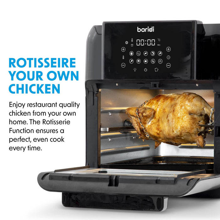 Baridi Air Fryer & Rotisserie Oven including Accessory Kit 12L Capacity