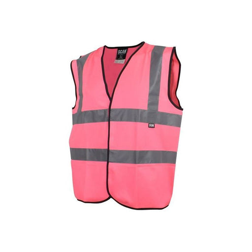 Scan Hi-Vis Waistcoat Pink - L (44in) Scan - Town Tools