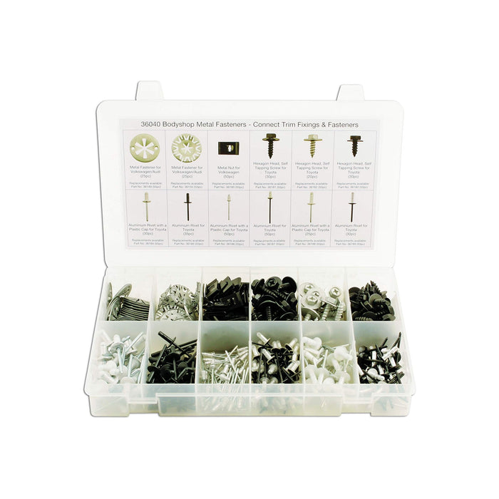 Connect Assorted Bodyshop Metal Fasteners 400pc 36040 Laser - Town Tools