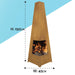 Dellonda Chiminea Wood Burner Heater for Outdoors W45cm x H150cm Corten Steel Dellonda - Town Tools 