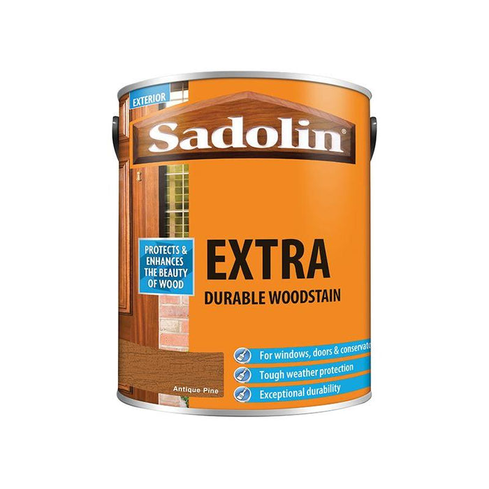Sadolin Extra Durable Woodstain Antique Pine 5 litre Sadolin - Town Tools