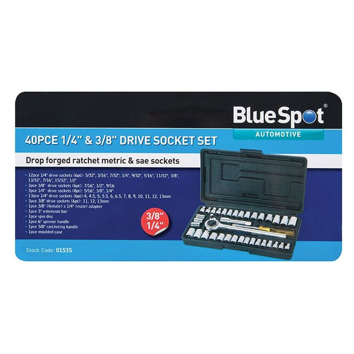 Bluespot Tools Mixed Drive Socket Set, 40 Piece BlueSpot Tools - Town Tools
