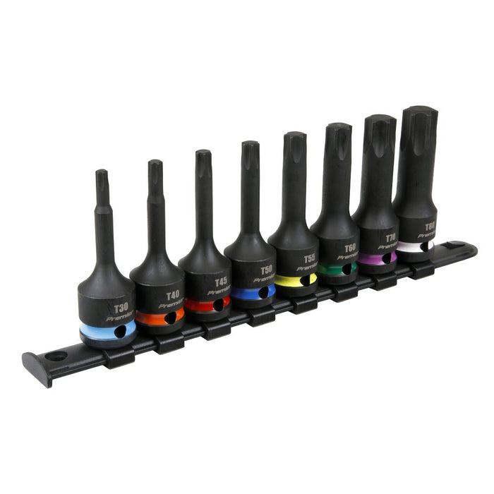 Sealey Premier Premier TRX-Star* Impact Socket Bit Set 1/2"Sq Drive 8pc AK56002 Sealey Premier - Town Tools 