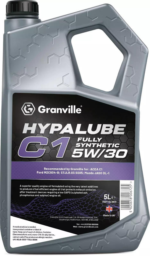 5w30 Fully Synthetic Engine Oil C1 5 Litre Petrol and Diesel ACEA:C1 Granville Granville - Town Tools