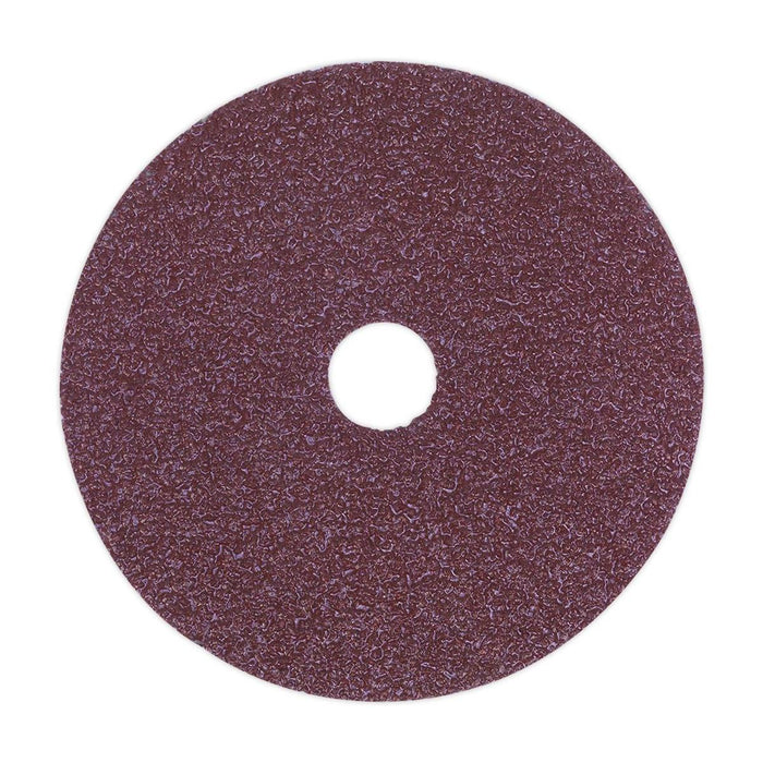 Sealey Sanding Disc Fibre Backed115mm 50Grit Pack of 25 FBD11550 Sealey - Town Tools 