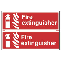 Scan Fire Extinguisher - 2 PVC Signs 300 x 100mm