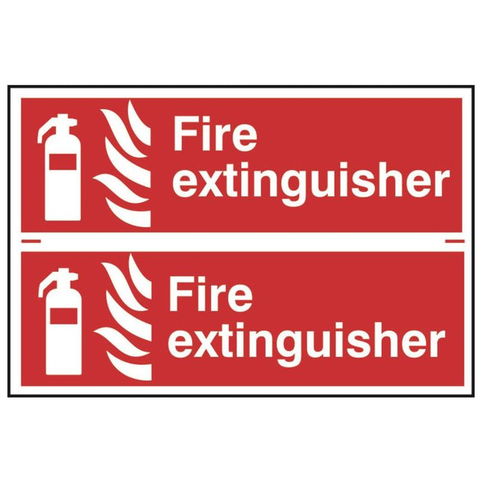 Scan Fire Extinguisher - 2 PVC Signs 300 x 100mm Scan - Town Tools