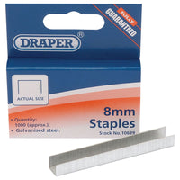 Draper Steel Staples, 8 x 10mm (Pack of 1000) 10639