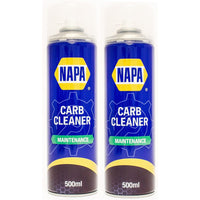 2x NAPA Carb Cleaner Spray Carburettor Intake Spray Cleaner Professional 500Ml