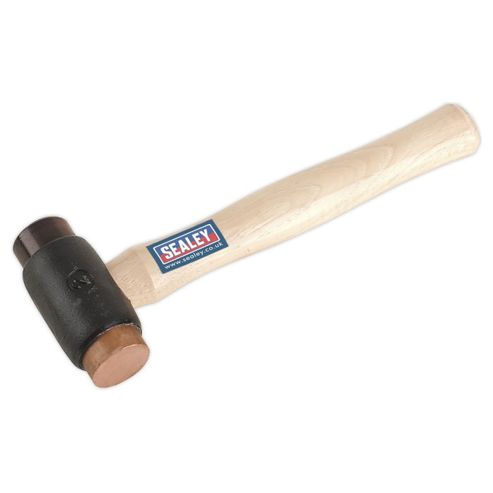 Sealey Copper/Rawhide Faced Hammer 2.25lb Hickory Shaft CRF25 Sealey - Town Tools 