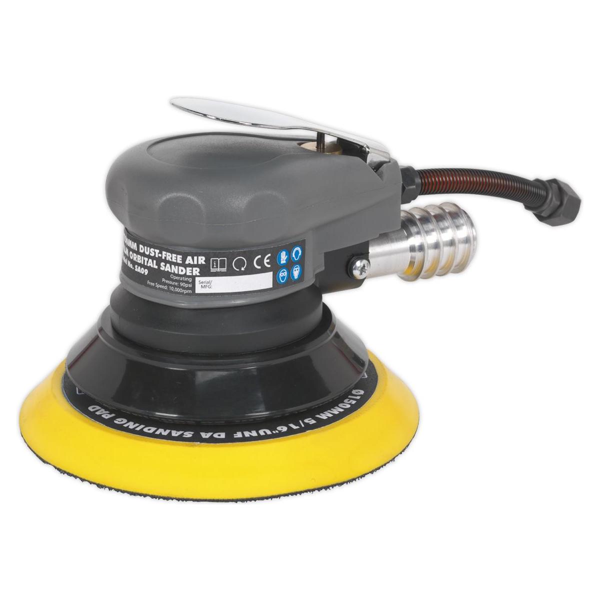 Sealey Air Palm Orbital Sander150mm Dust-Free SA09 Sealey - Town Tools 