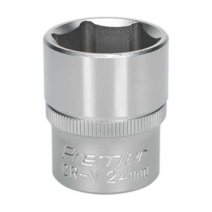 Sealey WallDrive Socket 24mm 1/2"Sq Drive S1224 Sealey - Town Tools 