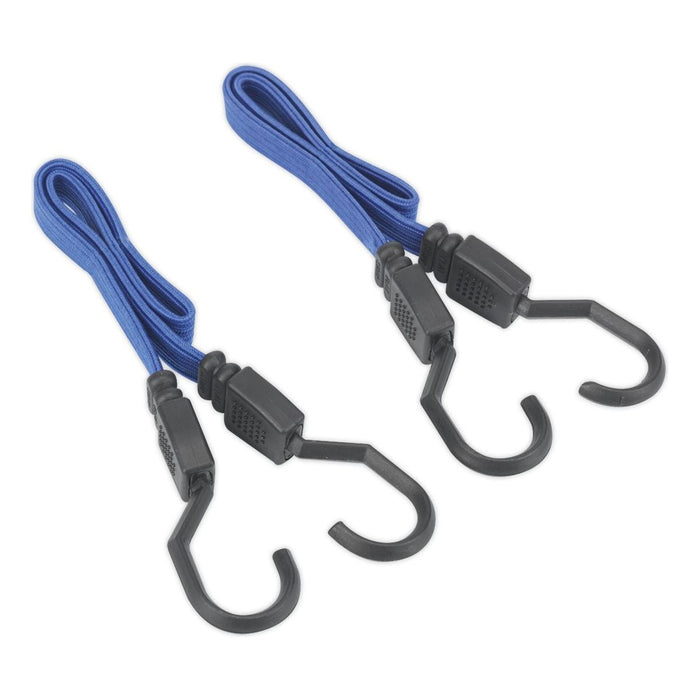 Sealey Flat Bungee Cord Set 460mm 2pc BCS15 Sealey - Town Tools 