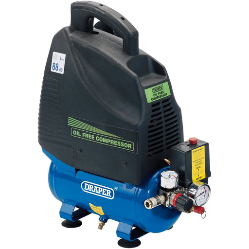 Draper Oil-Free Air Compressor, 6L, 1.1kW 24974 Draper - Town Tools 