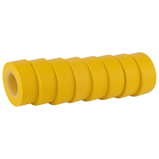 Draper Insulation Tape to BSEN60454/Type2, 10m x 19mm, Yellow (Pack of 8) 11913 Draper - Town Tools 