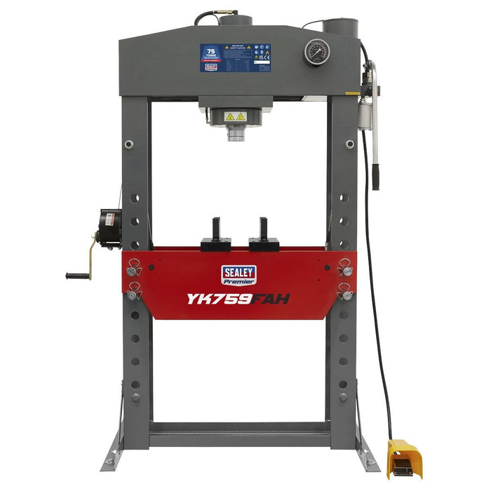 Sealey Premier Premier Air/Hydraulic Floor Type Press with Foot Pedal 75 Tonne Sealey Premier - Town Tools 