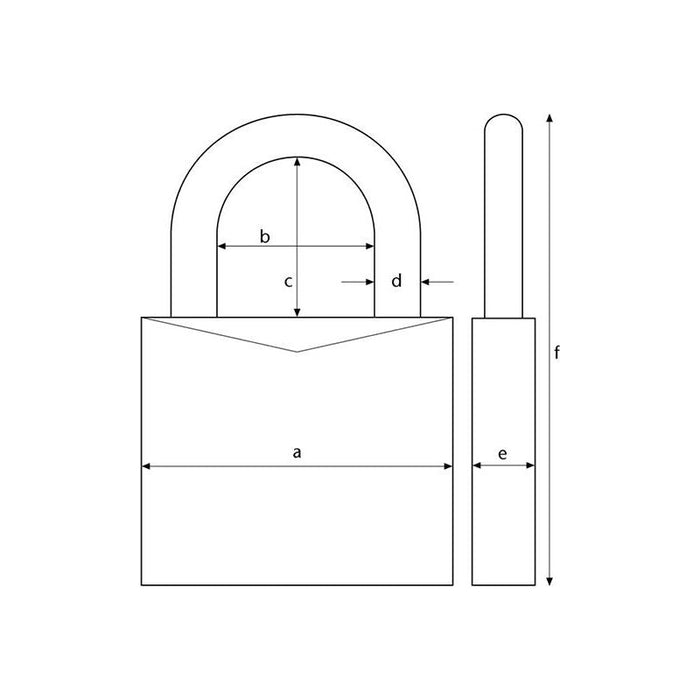Abus Mechanical 90RK/50mm TITALIUM™ Padlock Closed Shackle Keyed Alike 2745 ABUS Mechanical - Town Tools