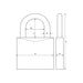 Abus Mechanical 90RK/50mm TITALIUM™ Padlock Closed Shackle Keyed Alike 2745 ABUS Mechanical - Town Tools