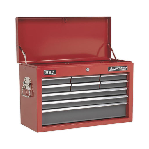 Sealey Topchest 9 Drawer with Ball-Bearing Slides Red/Grey AP22509BB Sealey - Town Tools 