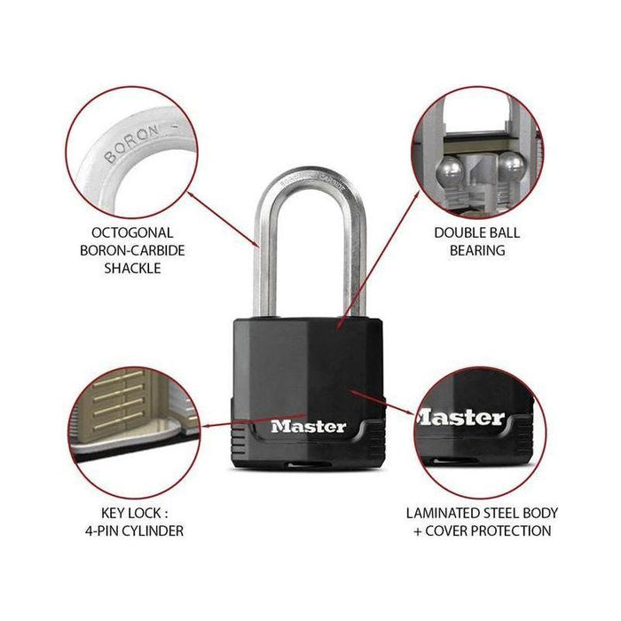 Master Lock Excell™ Weather Tough 51mm Padlock 5-Pin - 51mm Shackle Master Lock - Town Tools