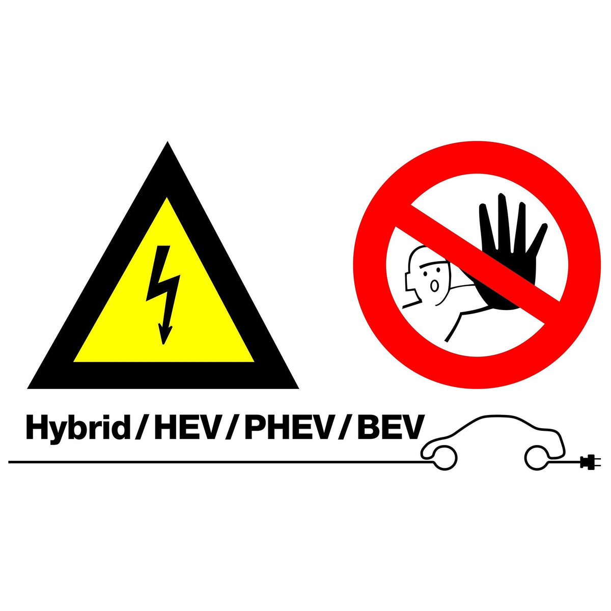Laser High Voltage/No Admittance Sign (without text) 7576 — Town Tools