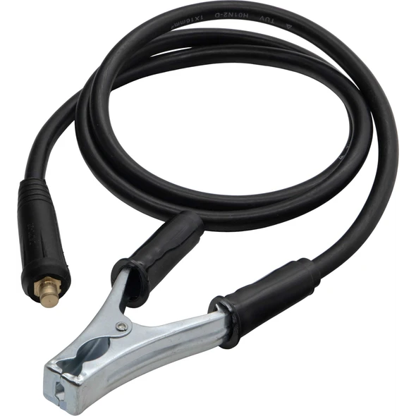 Sealey 1.4m 16mm² Earth Clamp and Cable (c/w 10-25 Dinse Connectors)