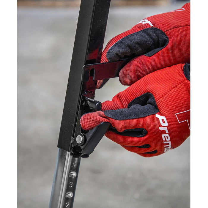Sealey Fold Down Trestle with Adjustable Legs - Pair FTAL12 Sealey - Town Tools 