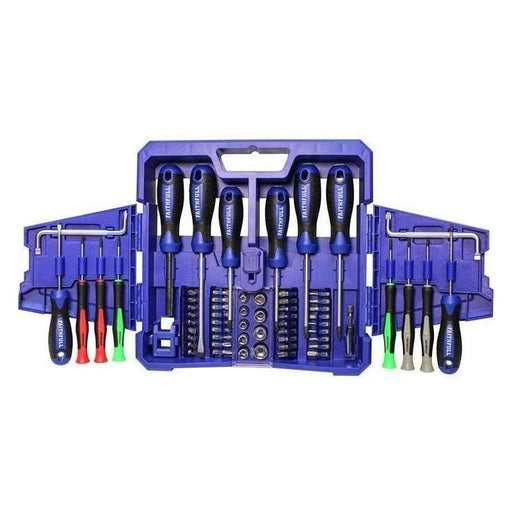 Faithfull Fold Out Screwdriver & Bit Set, 63 Piece Faithfull - Town Tools