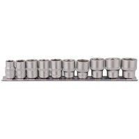 Draper Socket Set on Metal Rail, 3/8" Sq. Dr. (10 Piece) 16400