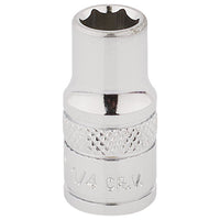 Draper HI-TORQ 6 Point Socket, 1/4" Sq. Dr., 1/4" 48444