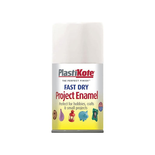 Plastikote Fast Dry Enamel Aerosol Gloss White 100ml PlastiKote - Town Tools