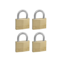 Master Lock Solid Brass 50mm Padlock 5-Pin - Keyed Alike x 4