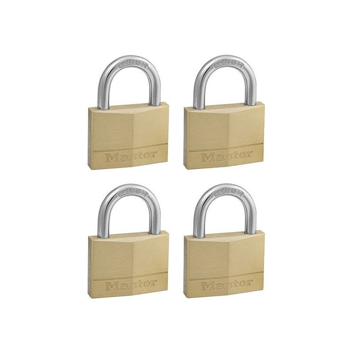 Master Lock Solid Brass 50mm Padlock 5-Pin - Keyed Alike x 4 Master Lock - Town Tools